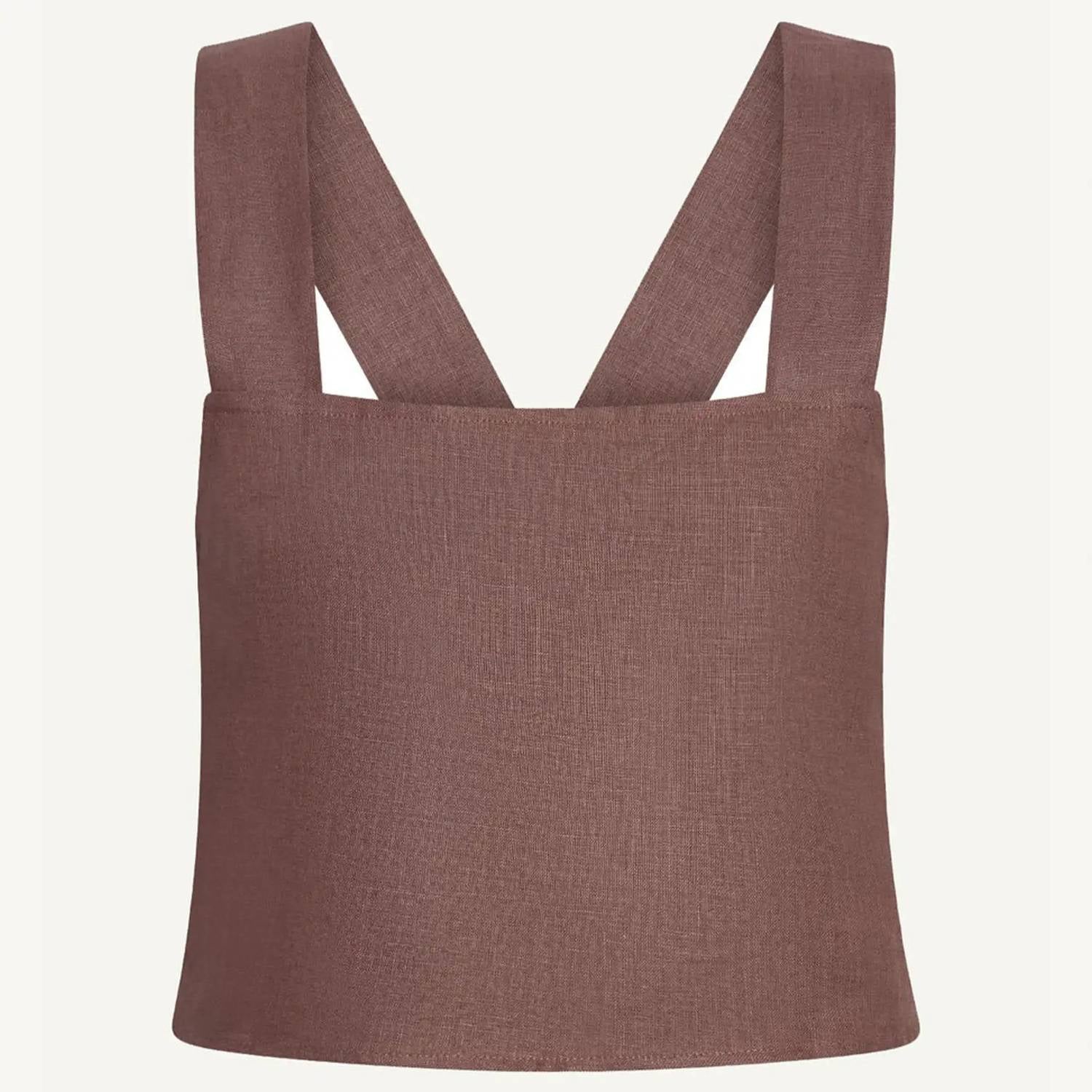 Vitamin A - Tallows Linen Crop Top