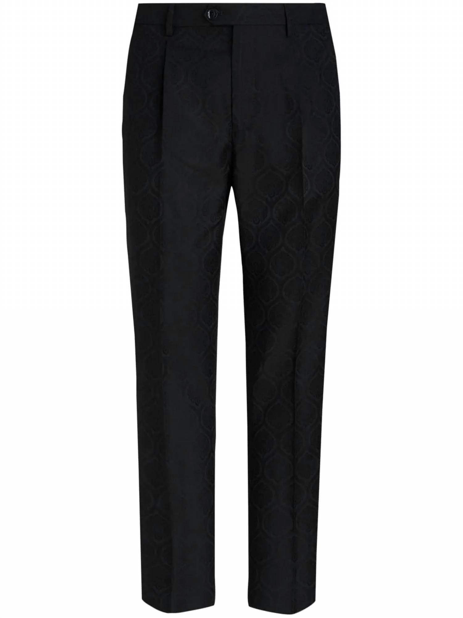 ETRO Paisley Floret Print Straight-leg Trousers in black - men's pants - view 5