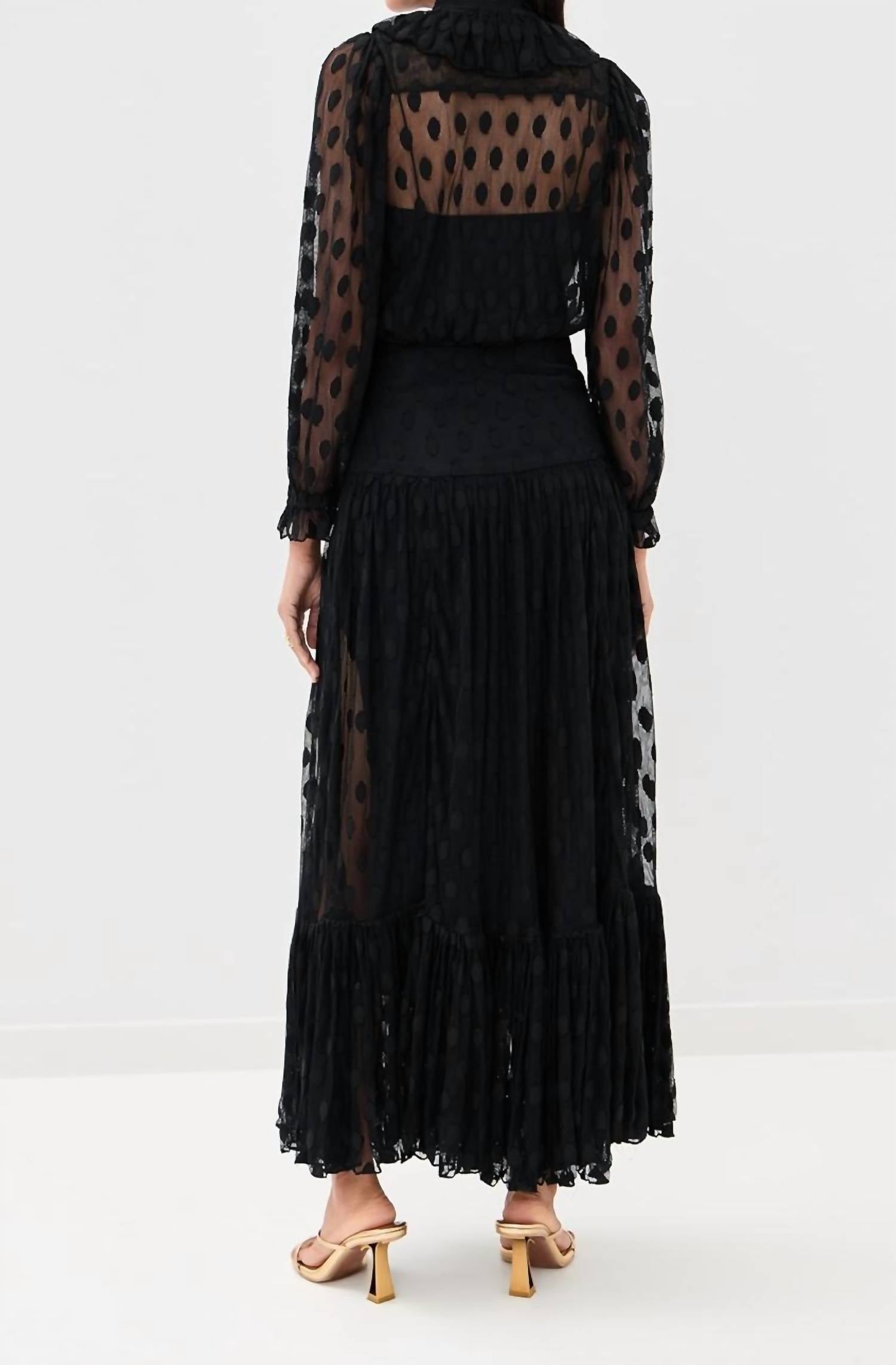 Ulla Johnson - Carla Lace Long Sleeve Midi Dress