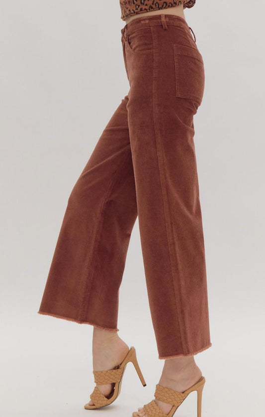 Entro - Callie Corduroy Wide Leg Pants