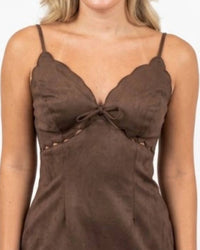 Sky To Moon - Moonstone Scallop Mini Dress