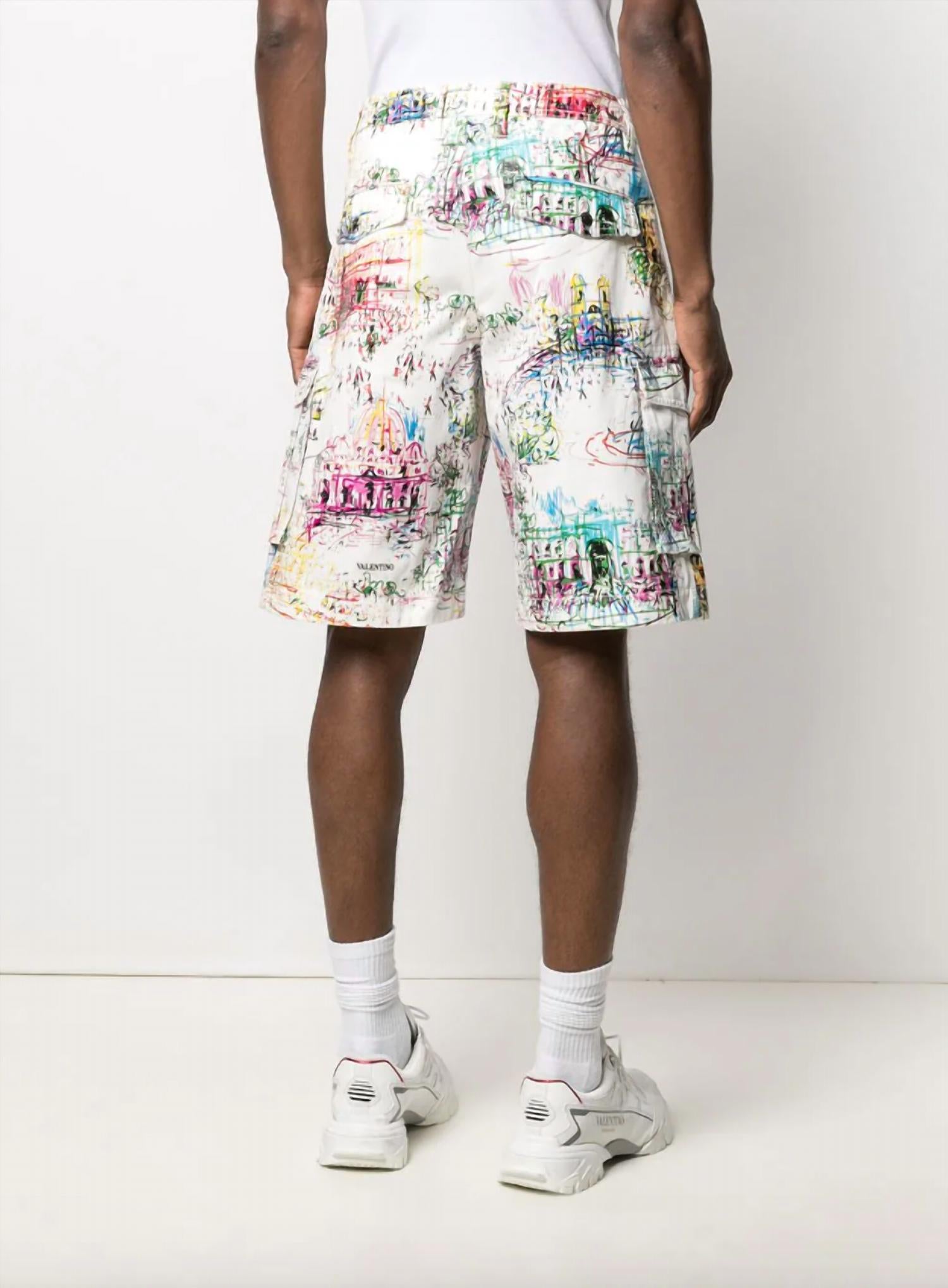 Valentino - Roman Sketches Print Bermuda Shorts