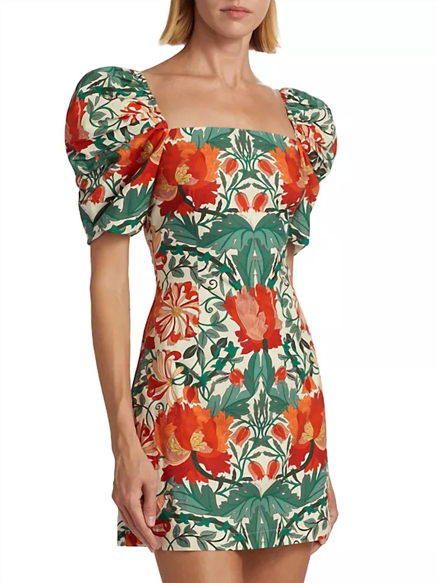 Cara Cara - Kelly Floral Puff-Sleeve Minidress