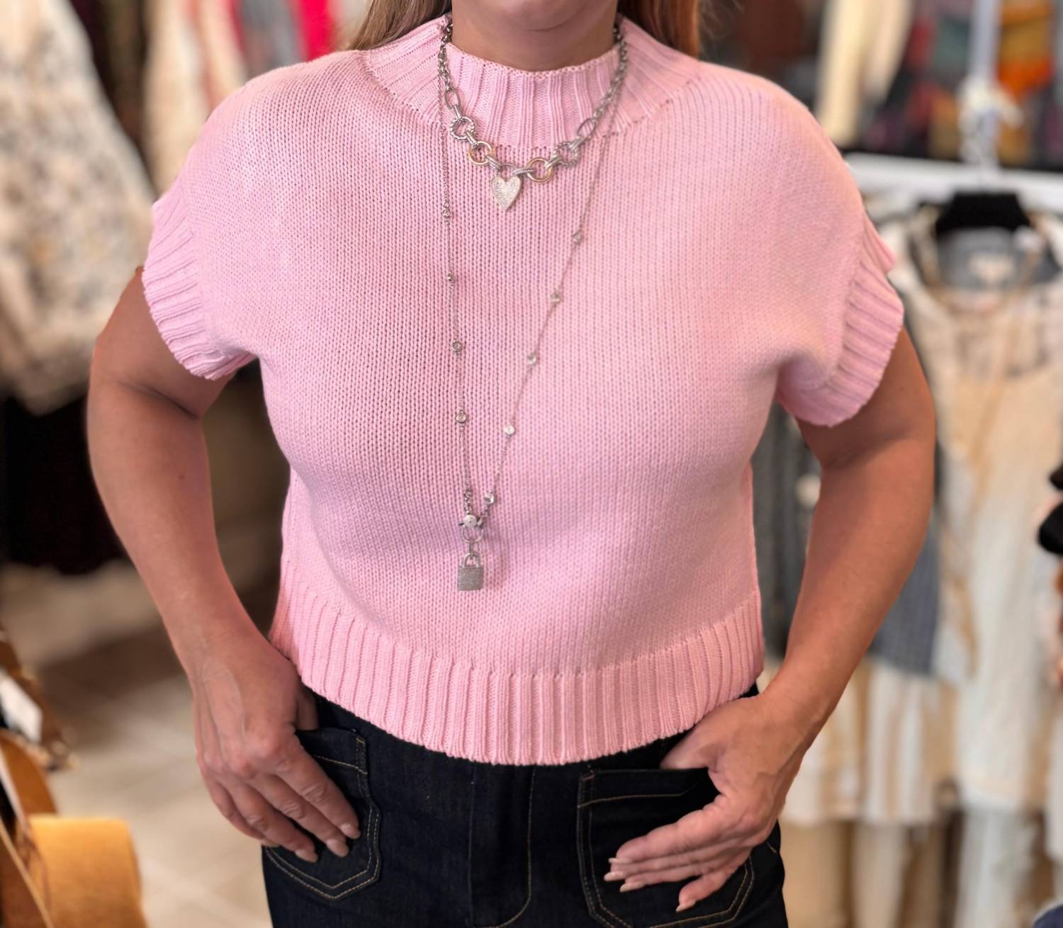 Ee:Some - Shelly Cropped Sweater Tee