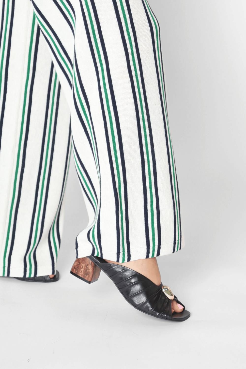 Antelope - Women's Rachel Ruched Leather Mules Block Heel