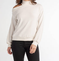 Red Haute - Women's Cut Off Shoulder Shirt
