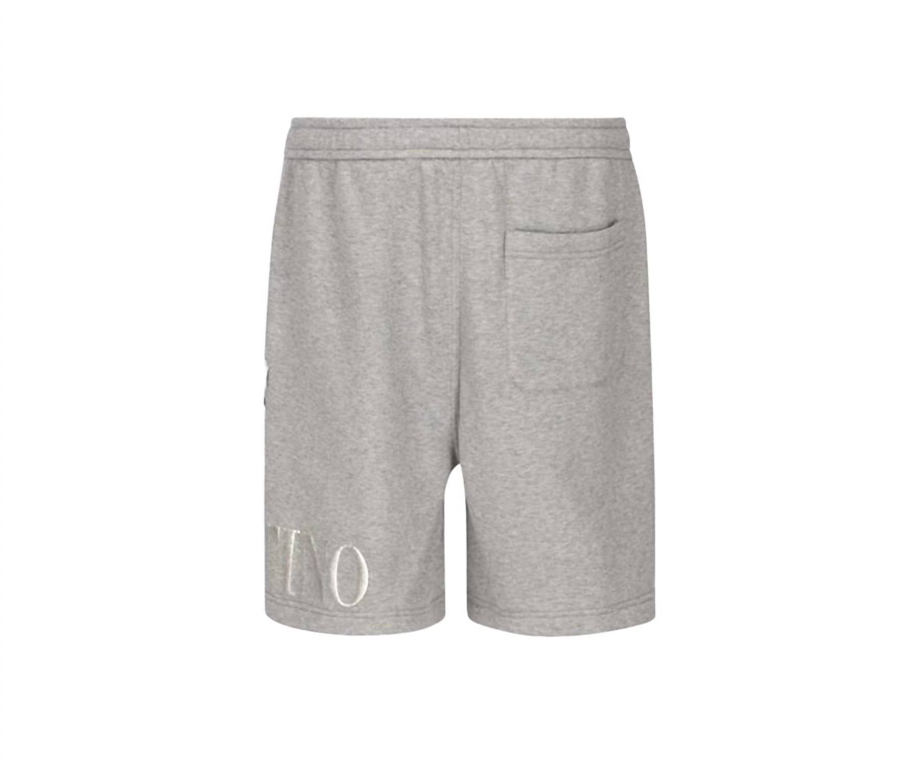Valentino - Men's Logo Embroidery Cotton Jersey Shorts