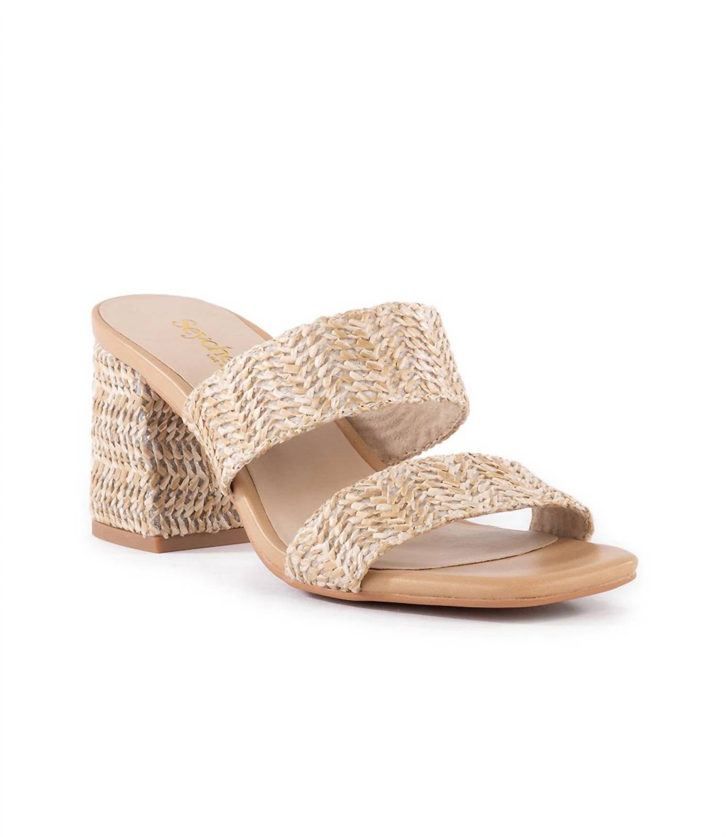 Seychelles Women's Newport Raffia Strap Heel Sandals in natural - women's sandal - detail view
