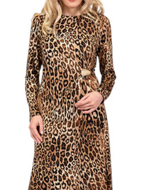 Scapa - Long-sleeve Dress With Clip Accessory