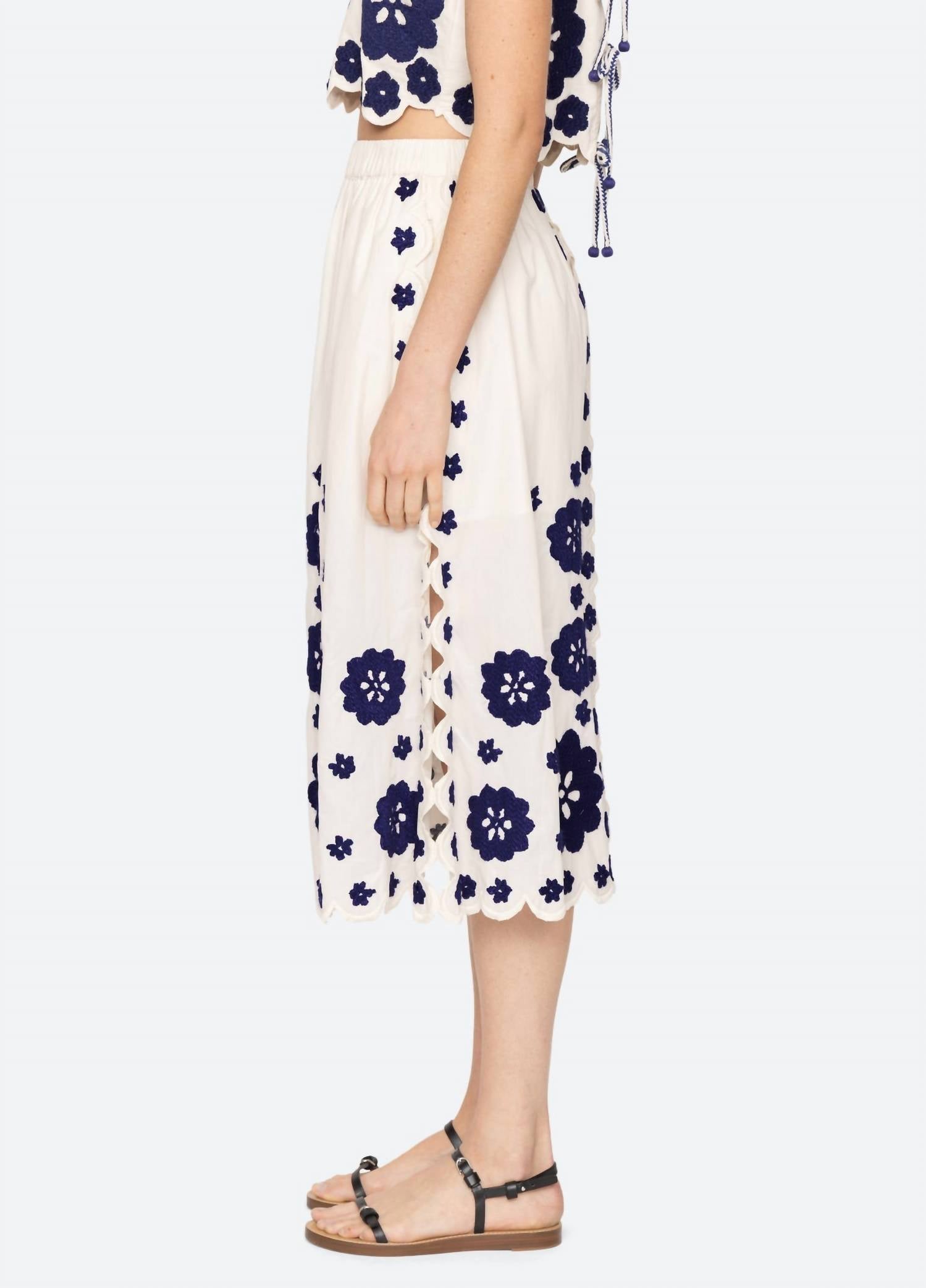 Sea - Catrine Applique Midi Skirt