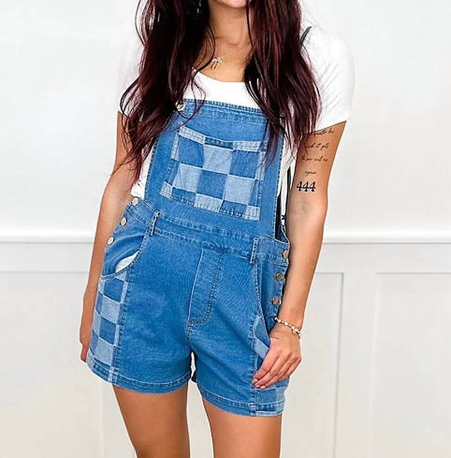 Bibi - Pin-up Pit Stop Cotton Blend Romper