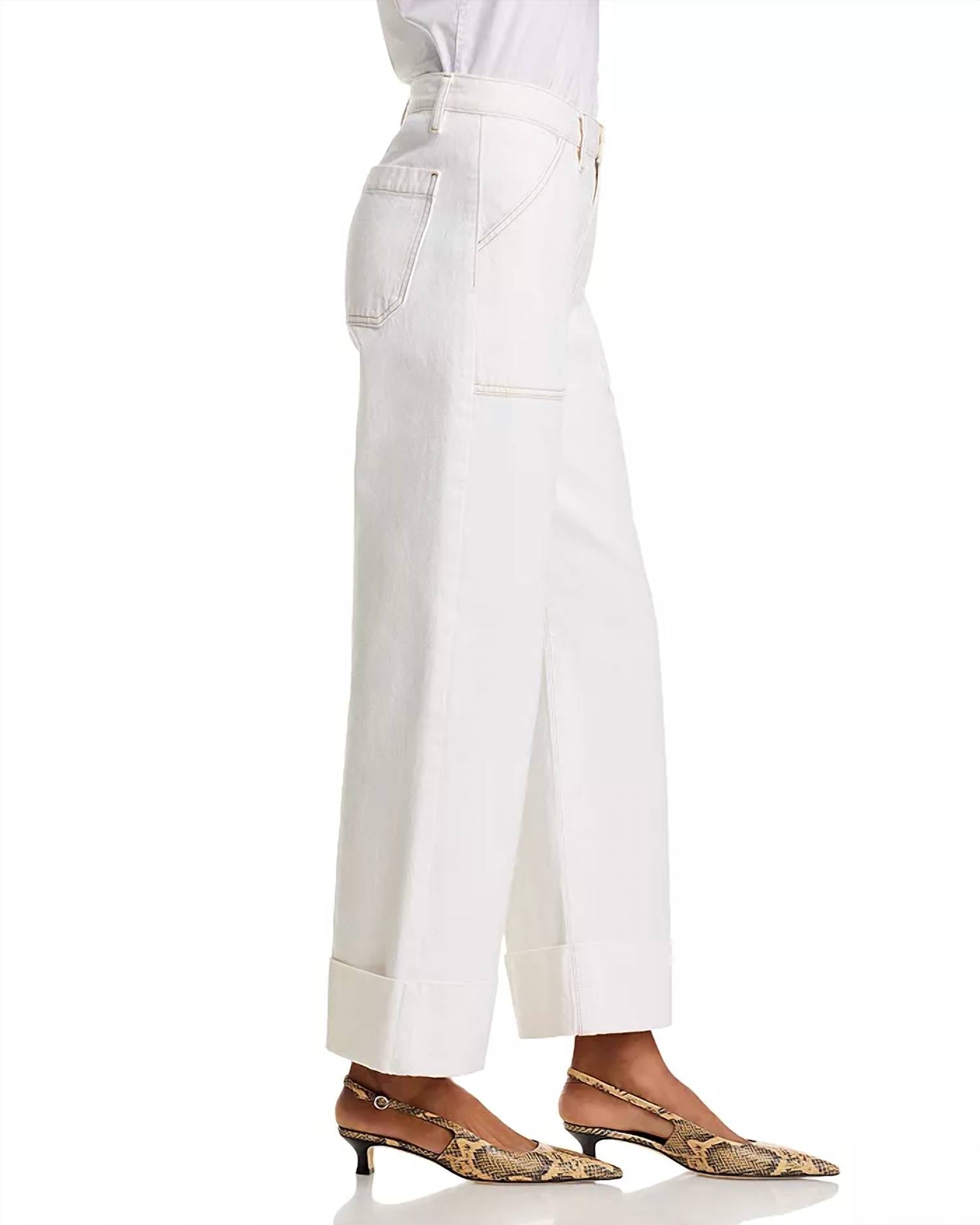 Frame - Utility Trouser High Rise Ankle Wide Leg Jeans