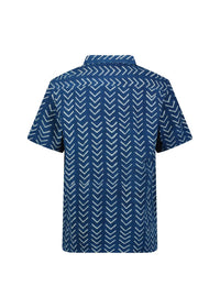 Printed Short Sleeve Camp Collar Shirt