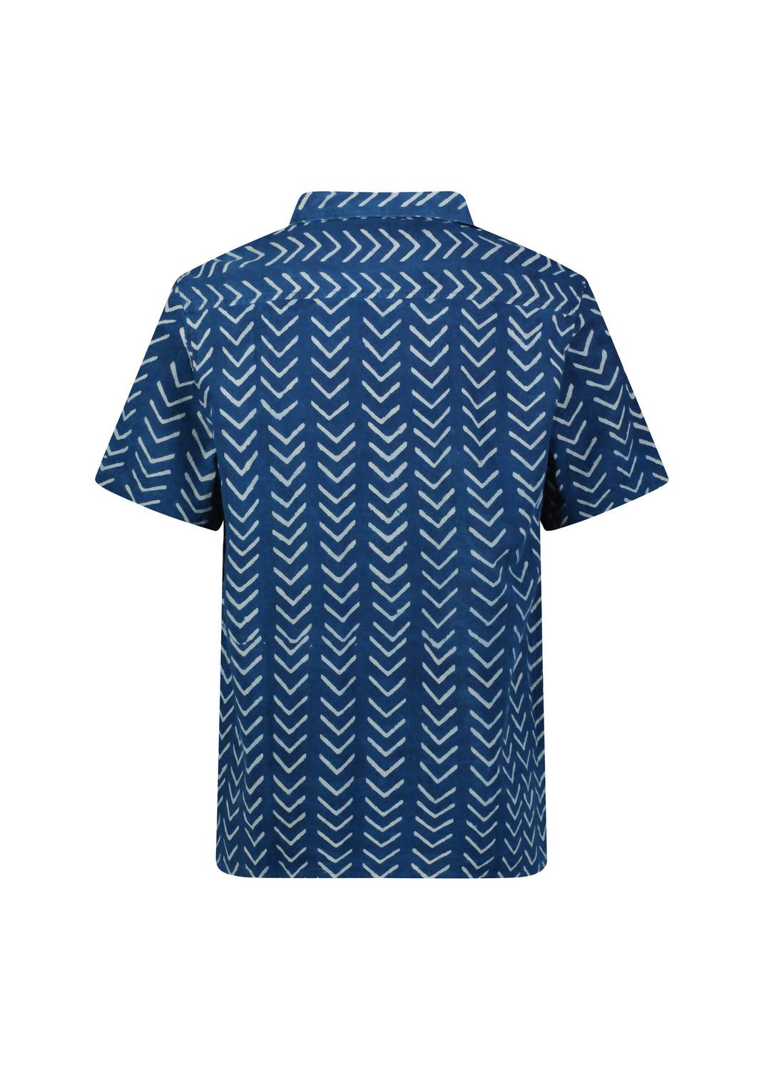 Printed Short Sleeve Camp Collar Shirt