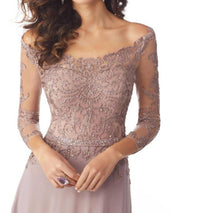 Mgny - Beaded Embroidery On Net Chiffon Gown