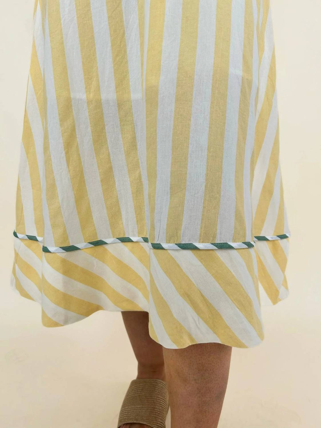&Merci - Raya Striped Binding Midi Dress