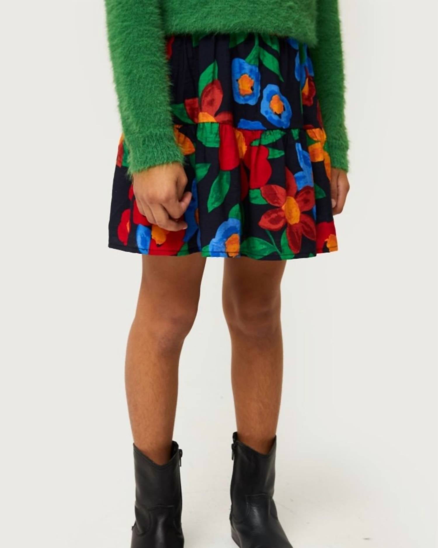 Compania Fantastica - Girls Bright Floral Skirt