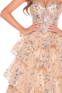 Amarra - Tiered Ruffle Ball Gown