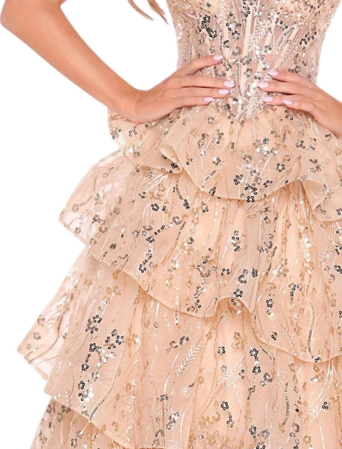 Amarra - Tiered Ruffle Ball Gown