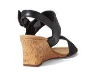 Clarks Women's Kyarra Faye Wedge Sandal in black leather - women's sandal - view 4