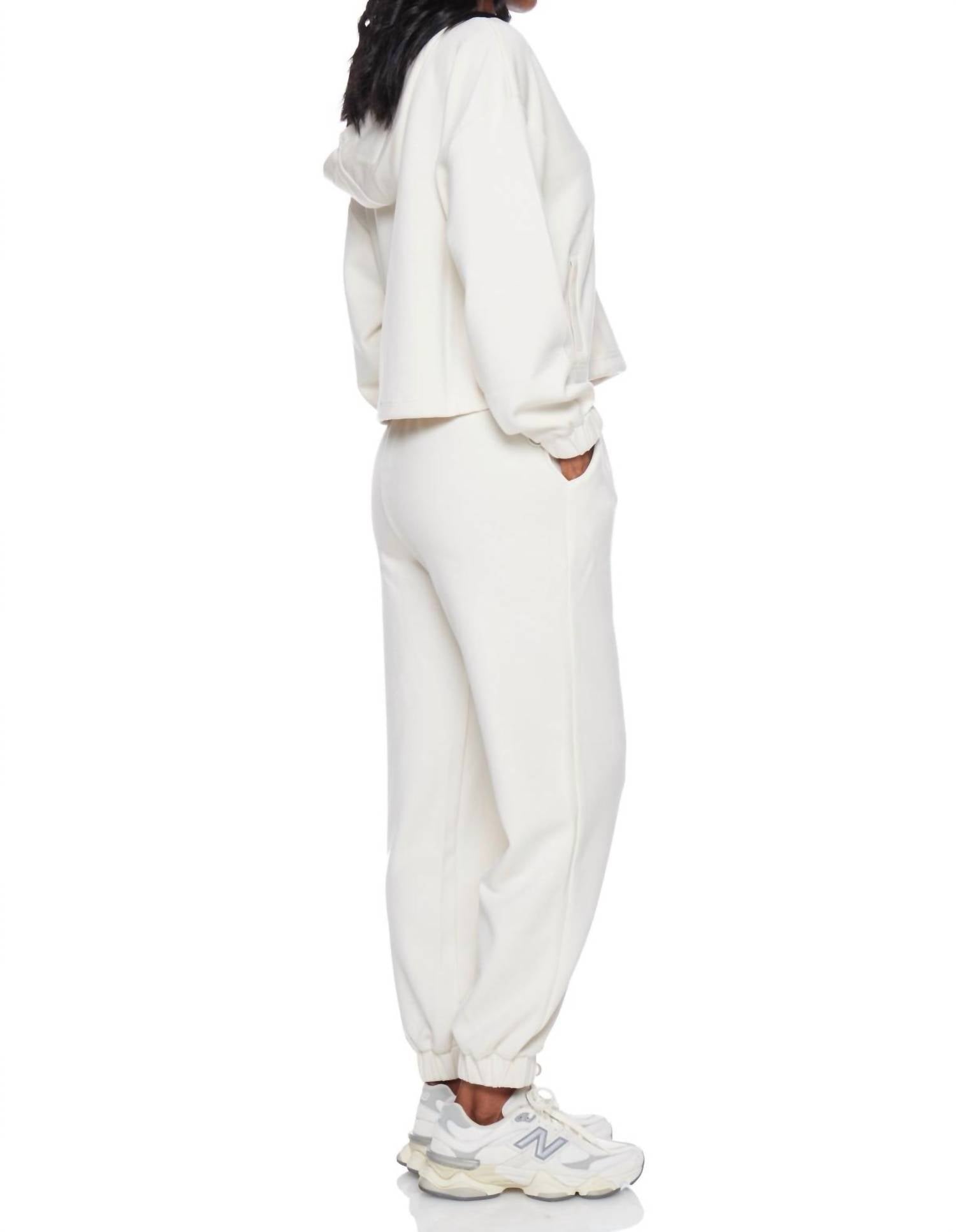 WithBlack Slalba Jogger Pant in cream - women's pants - alternate view