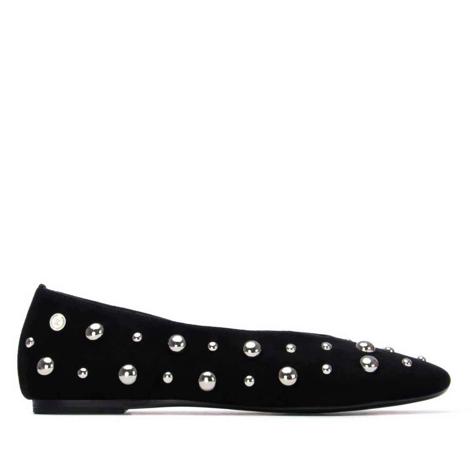 Xti Women's Microfiber Shoes in black - women's flats