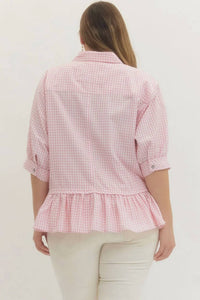 Entro - Sweetheart Gingham Top
