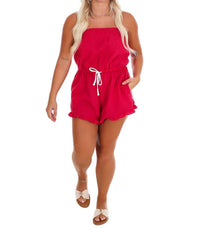 Bucketlist - Women's Summer Fling Gingham Romper