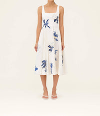 Agua By Agua Bendita - Frontera Wild Embroidered Linen Midi Dress
