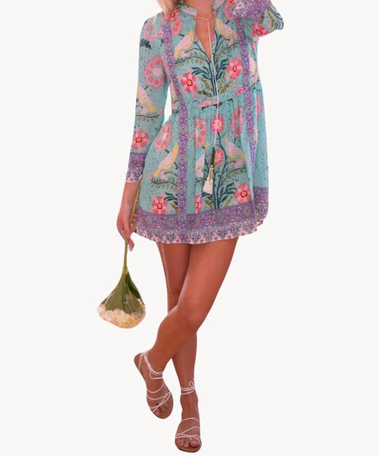 Bell - Bohemian Rose Mini Dress