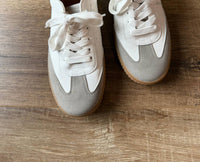 YELLOWBOX Women's Vintage-inspired Dinia Sneaker in white - women's sneaker - detail view
