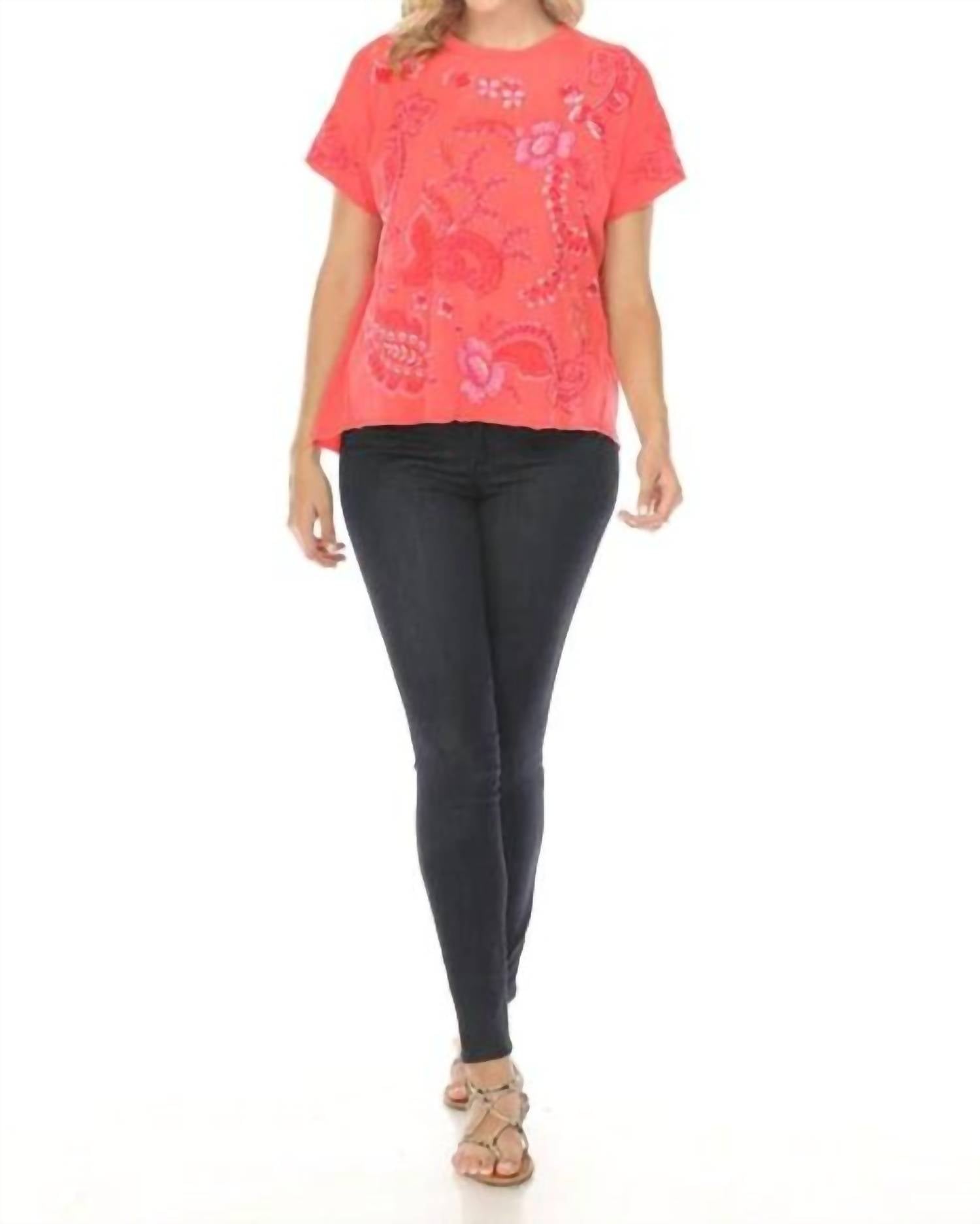 Johnny Was - CASSIA RAW DETAIL SWING TEE