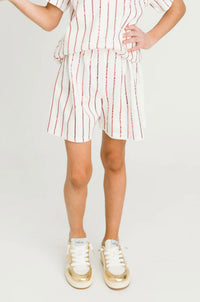 Belle Cher - Kid's Sequin Striped Kid Shorts