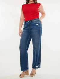 Kancan - High Rise Wide Leg Jeans - Plus