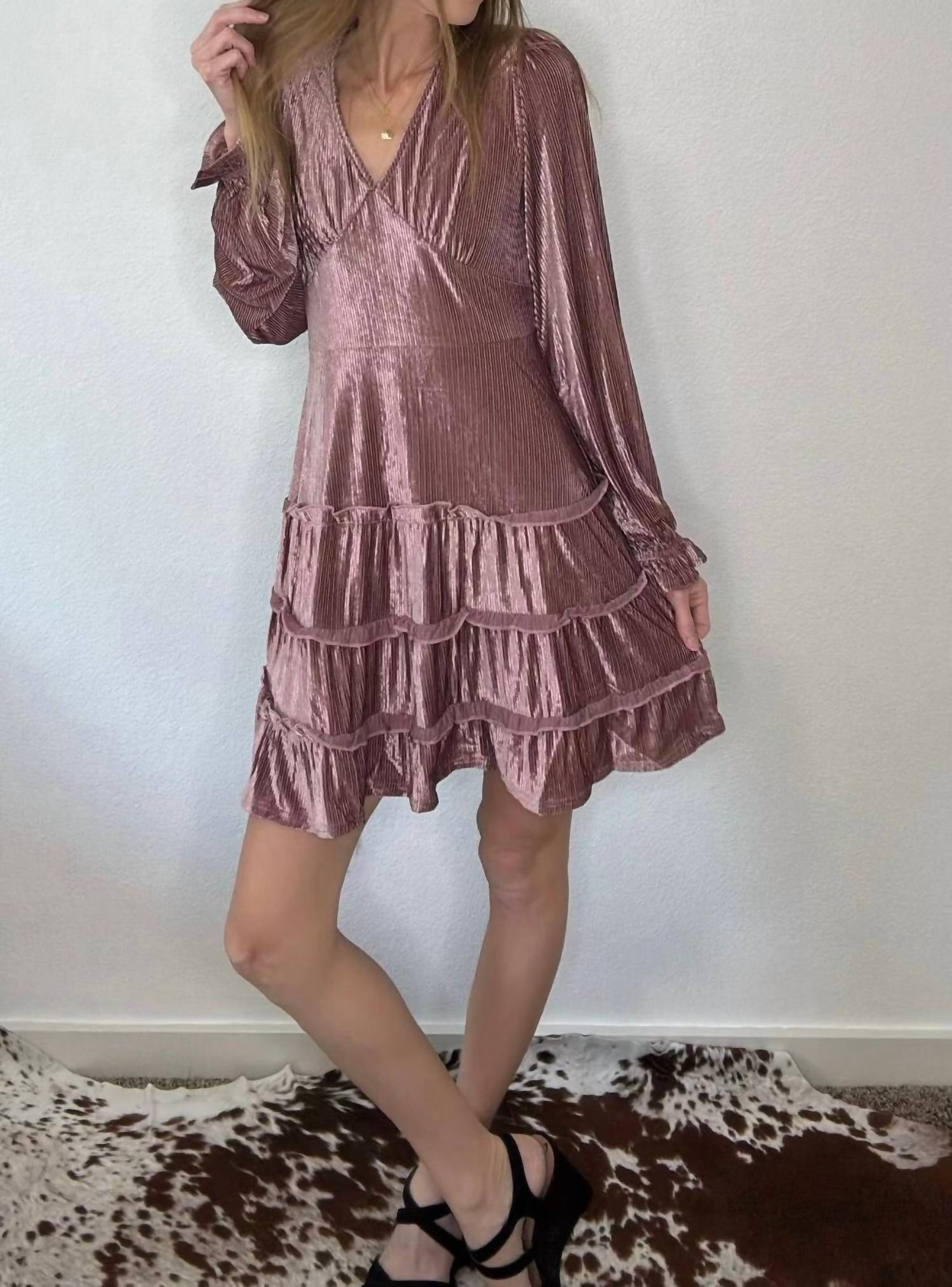 Very J - Allie Velvet Holiday Mini Dress