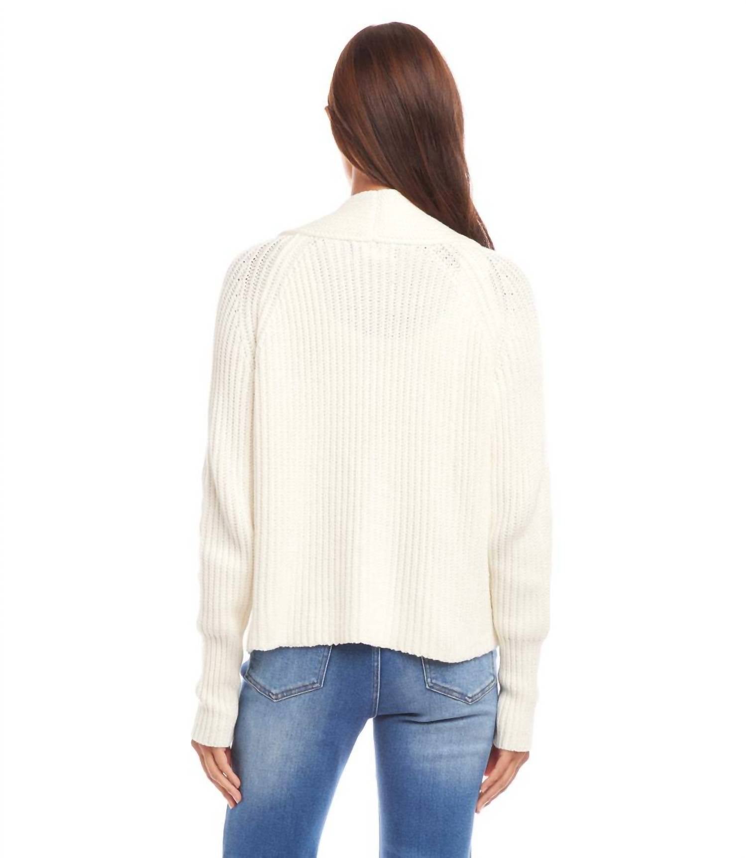 Karen Kane - Cropped Open Front Cardigan Sweater