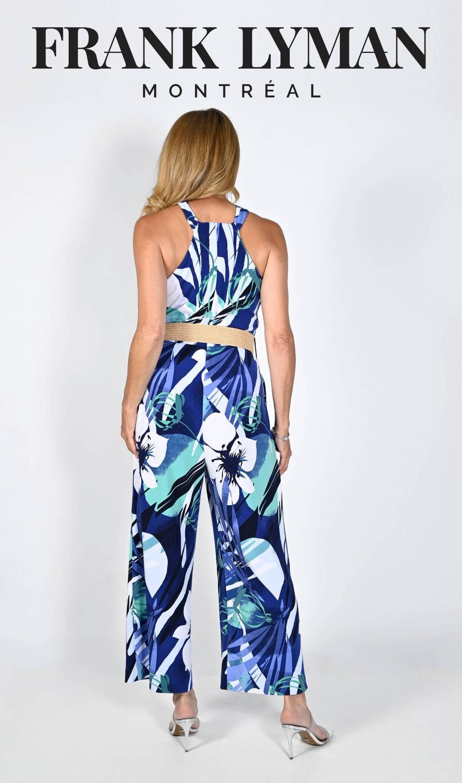 Frank Lyman - Floral Print Halter Jumpsuit