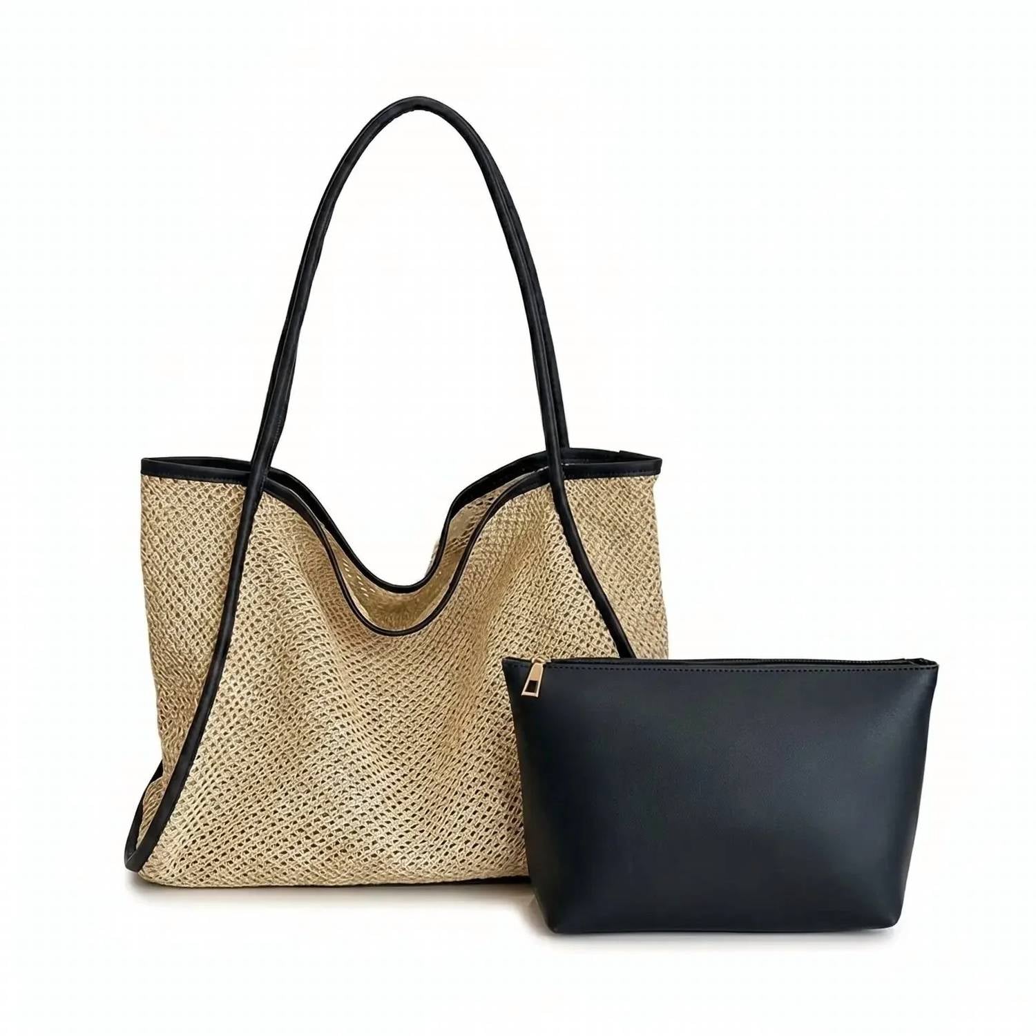 Anna-Kaci - Women's Desert Dunes Woven Tote Bag