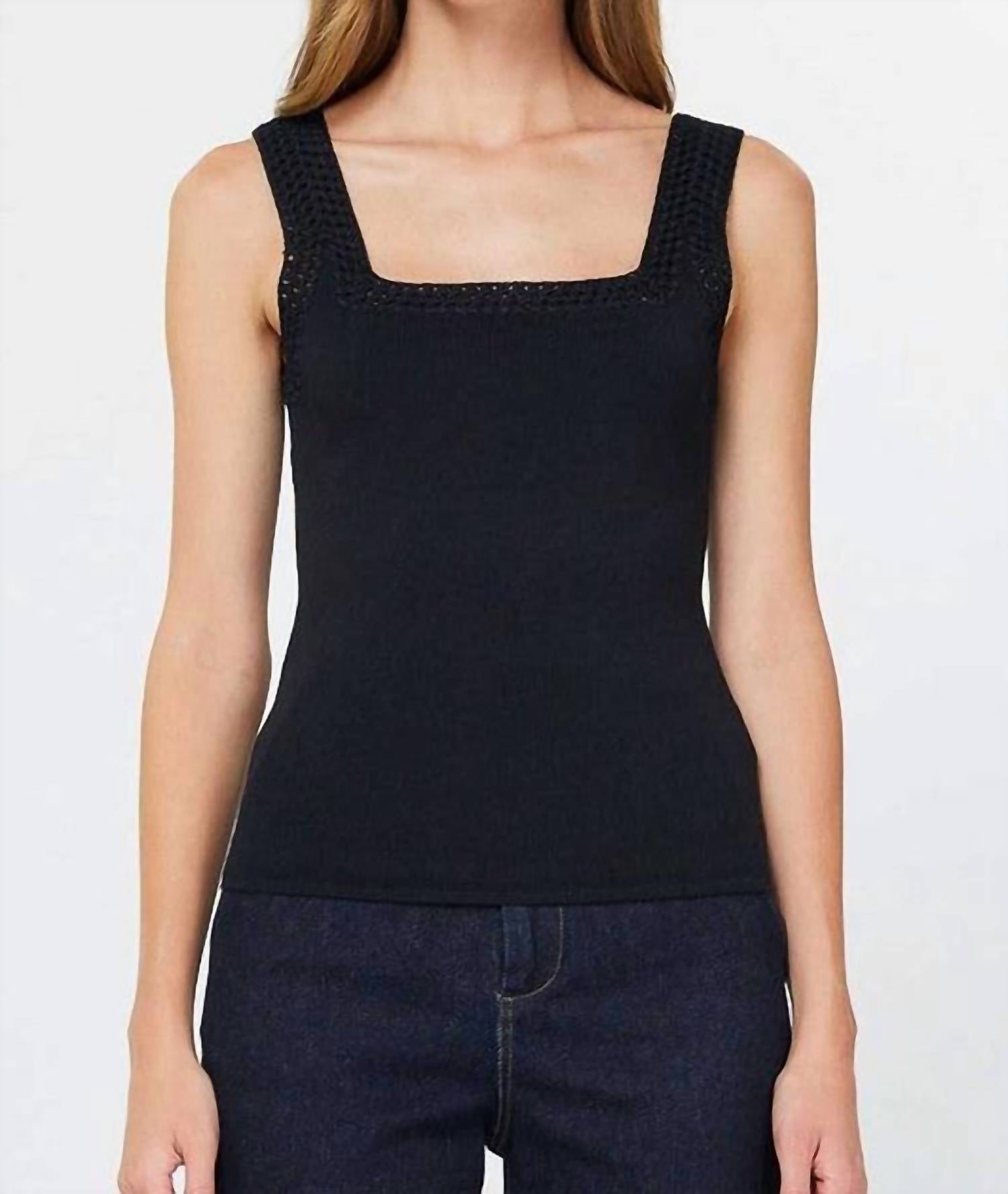 Current Air - Betty Crochet Trim Sweater Tank