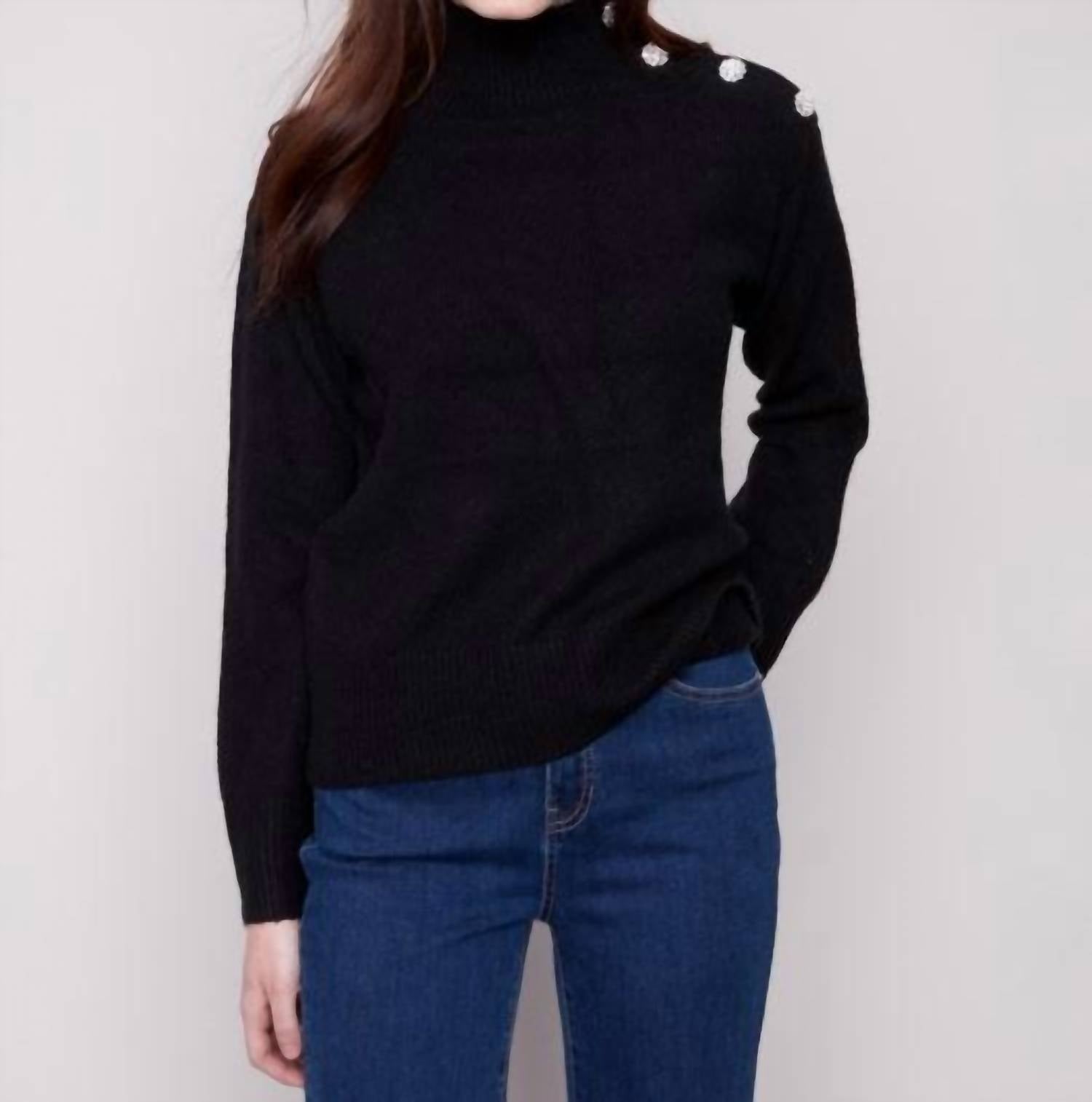 Charlie B - Long Sleeve Mock Neck Sweater