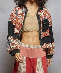 Pol - Quilted Floral A-Line Jacket