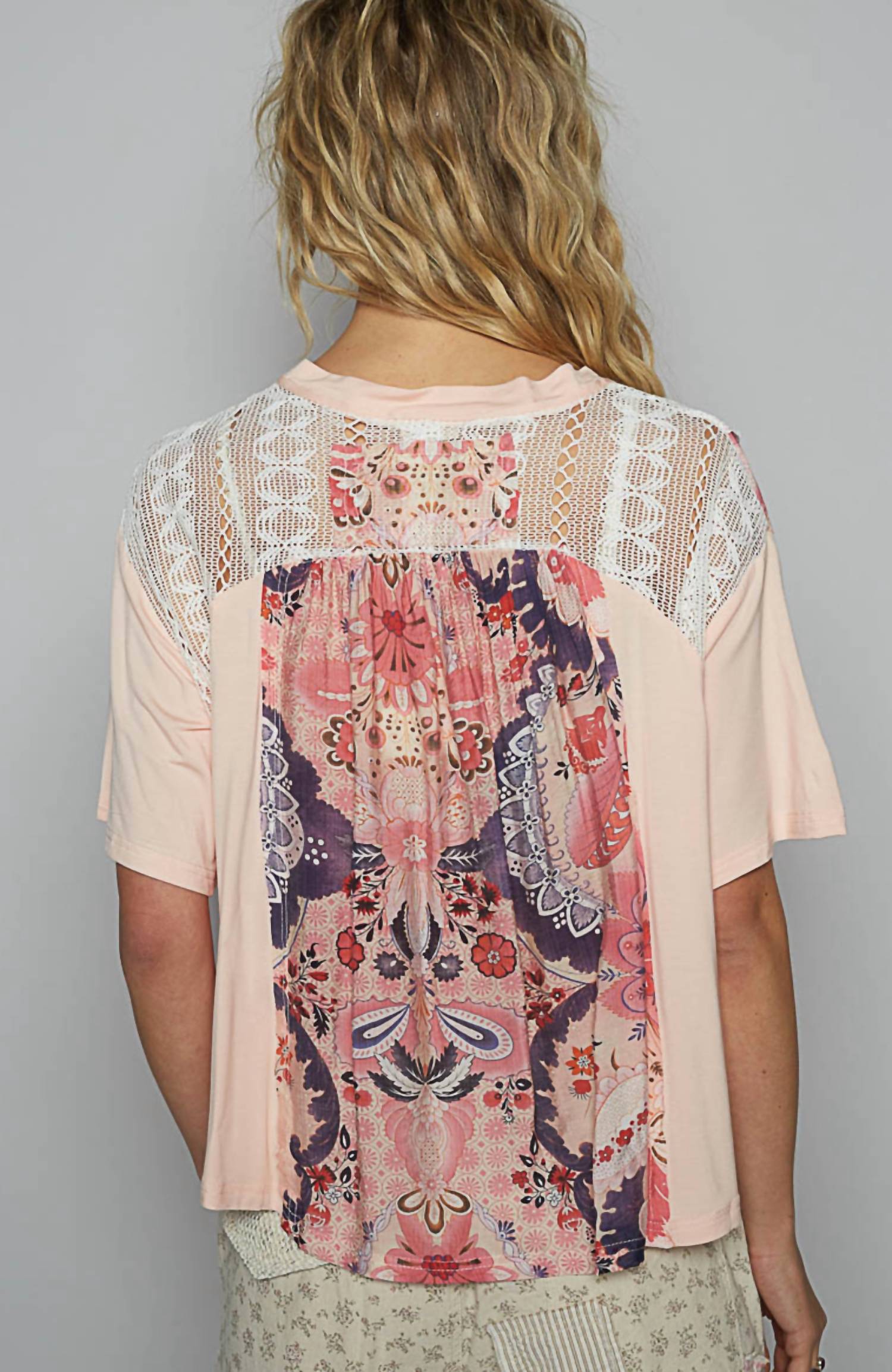 Pol - Brynn Lace Panel Blouse