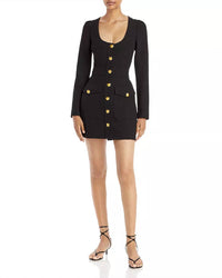 A.L.C. - Ivy Button Front Long Sleeve Mini Dress