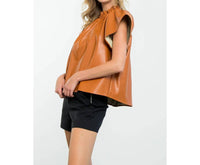 Thml - Flutter Sleeve Leather Top