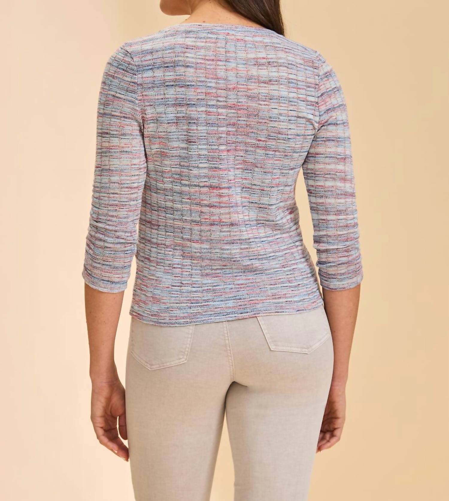 Fdj - 3/4 Sleeve V-neck Top