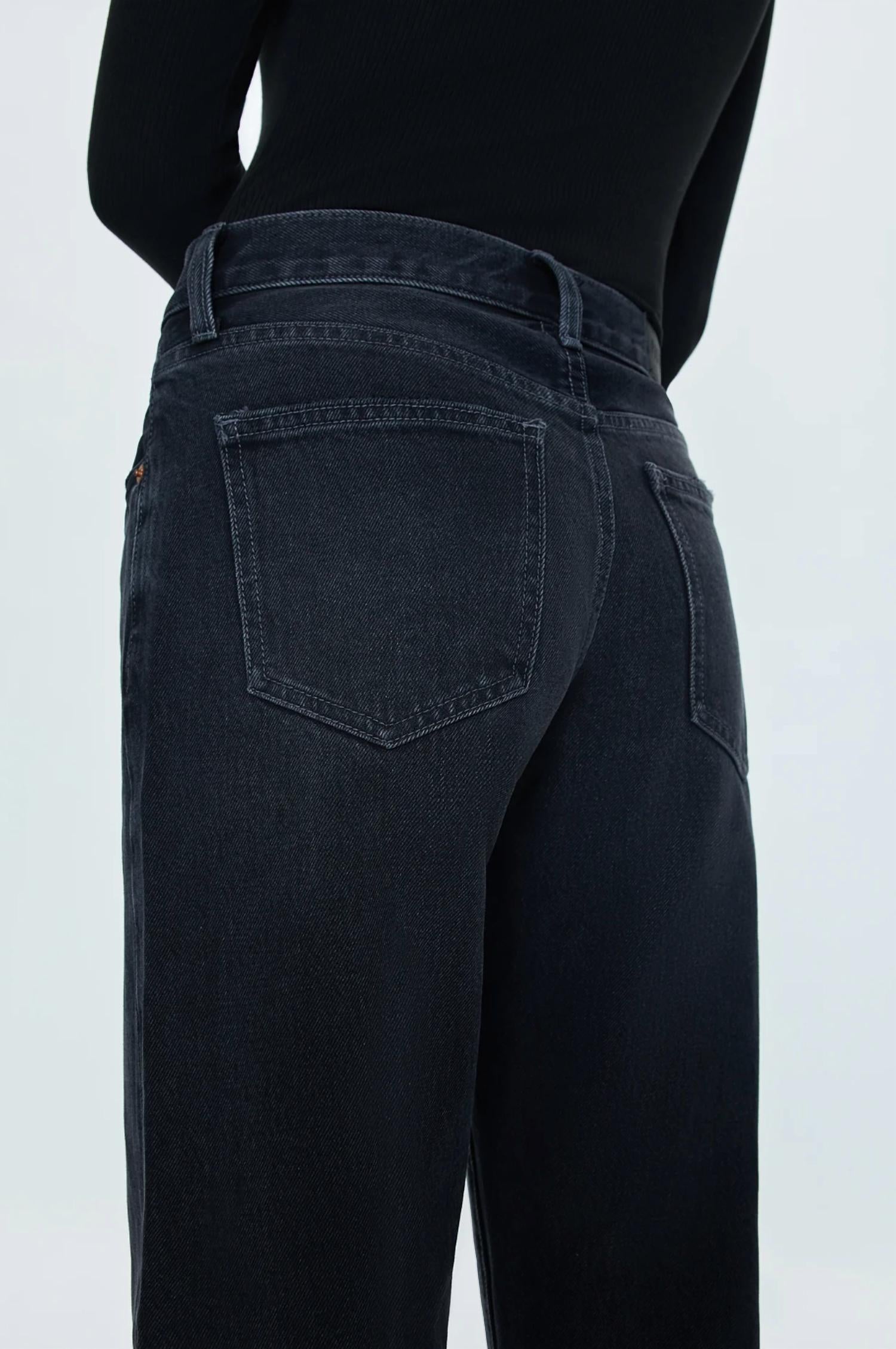 Pistola - Lexi Mid Rise Bowed Straight Leg Jeans