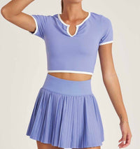 Thrive Societe - Refine Notch Neck Cropped Tee