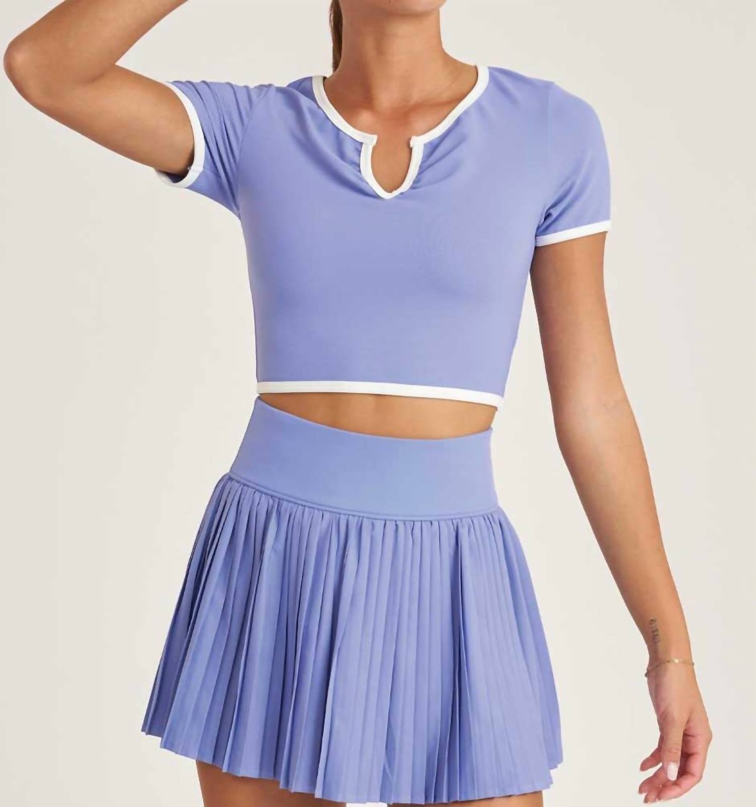 Thrive Societe - Refine Notch Neck Cropped Tee