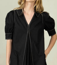 Heyson - Contrast Stitch Detail Midi Dress
