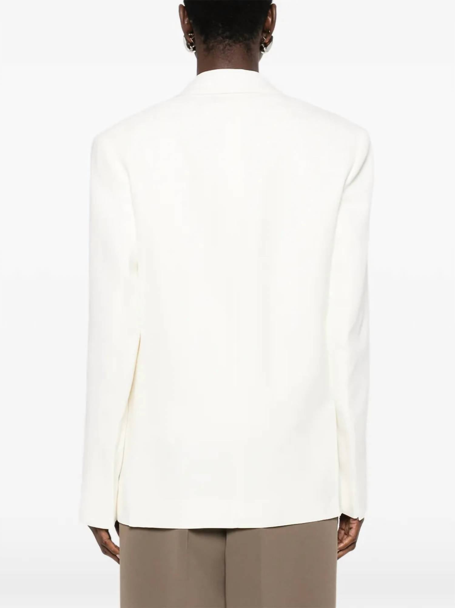 VICTORIA BECKHAM Double Breasted Jacket in ivory - women's jacket - alternate view